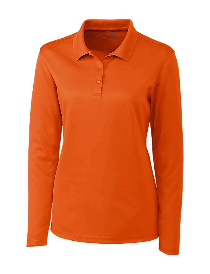 Clique Spin Eco Performance Pique Long Sleeve Womens Polo