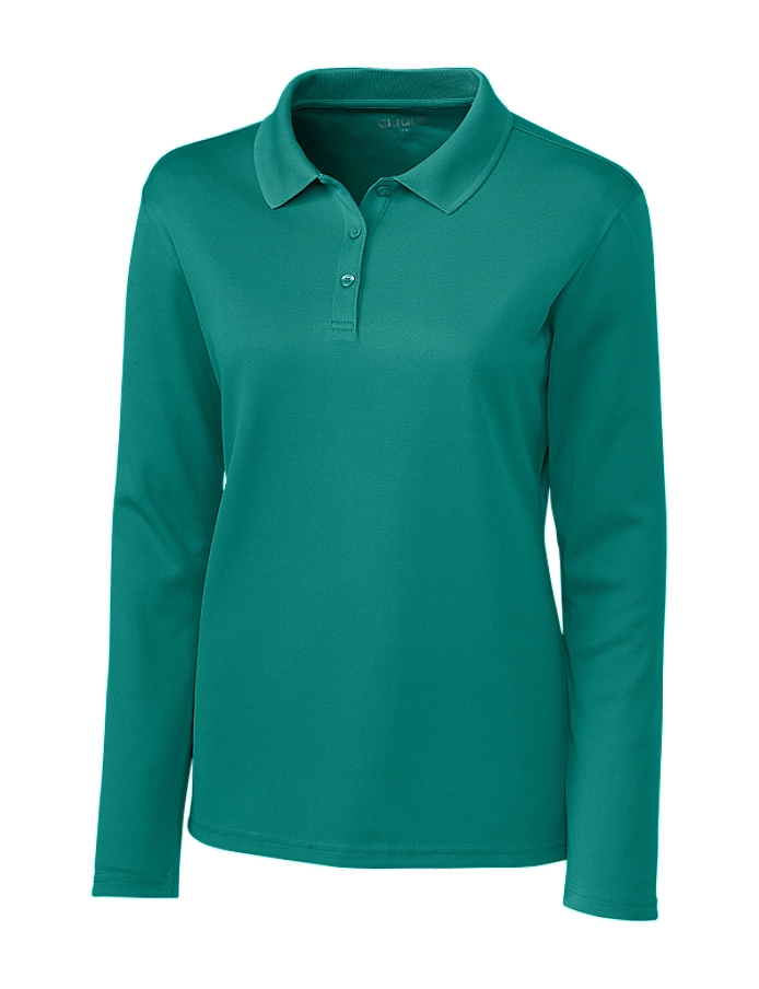 Clique Spin Eco Performance Pique Long Sleeve Womens Polo