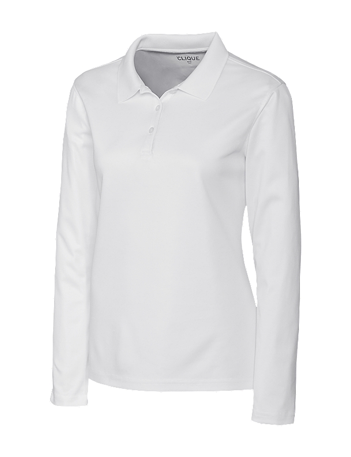 Clique Spin Eco Performance Pique Long Sleeve Womens Polo
