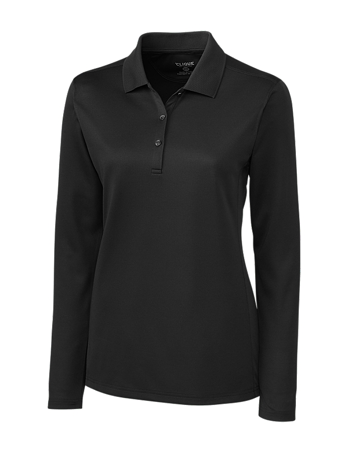 Clique Ice Pique Long Sleeve Tech Polo