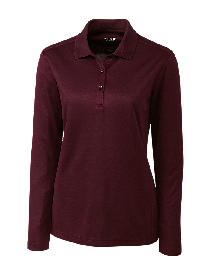 Clique Ice Pique Long Sleeve Tech Polo