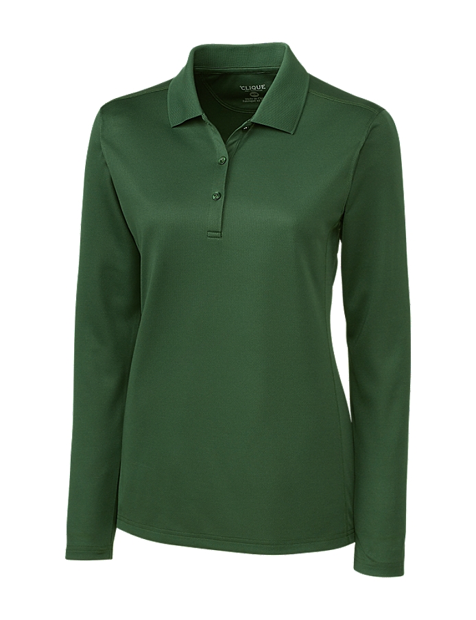 Clique Ice Pique Long Sleeve Tech Polo