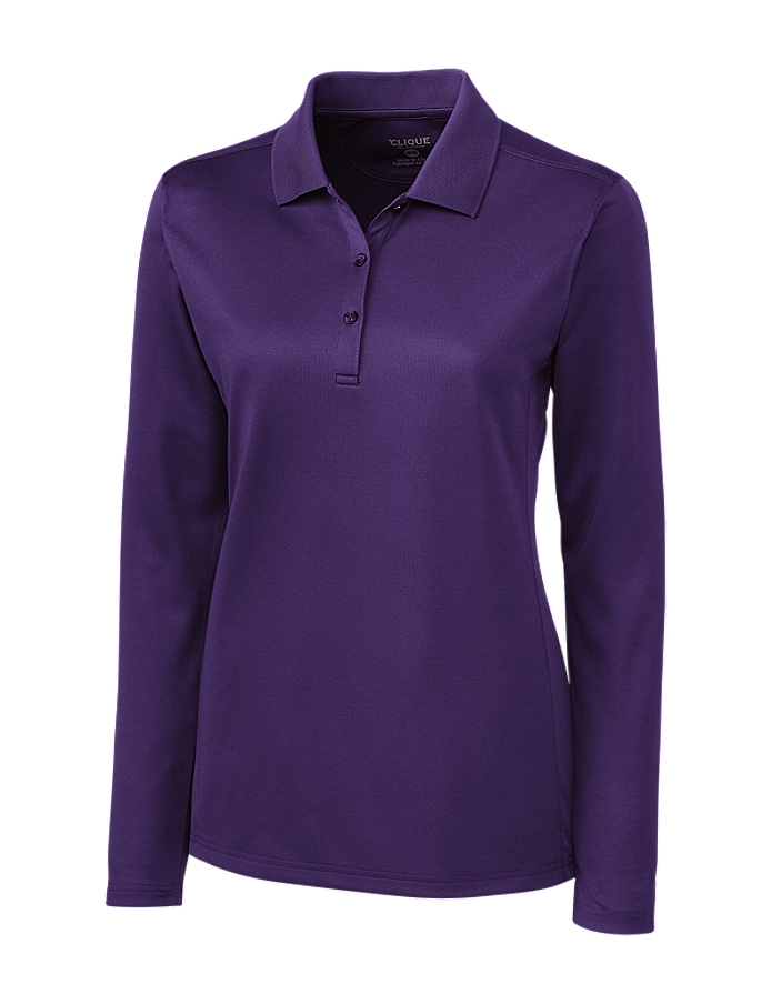 Clique Ice Pique Long Sleeve Tech Polo