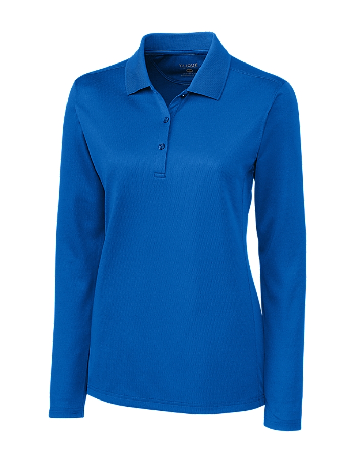 Clique Ice Pique Long Sleeve Tech Polo