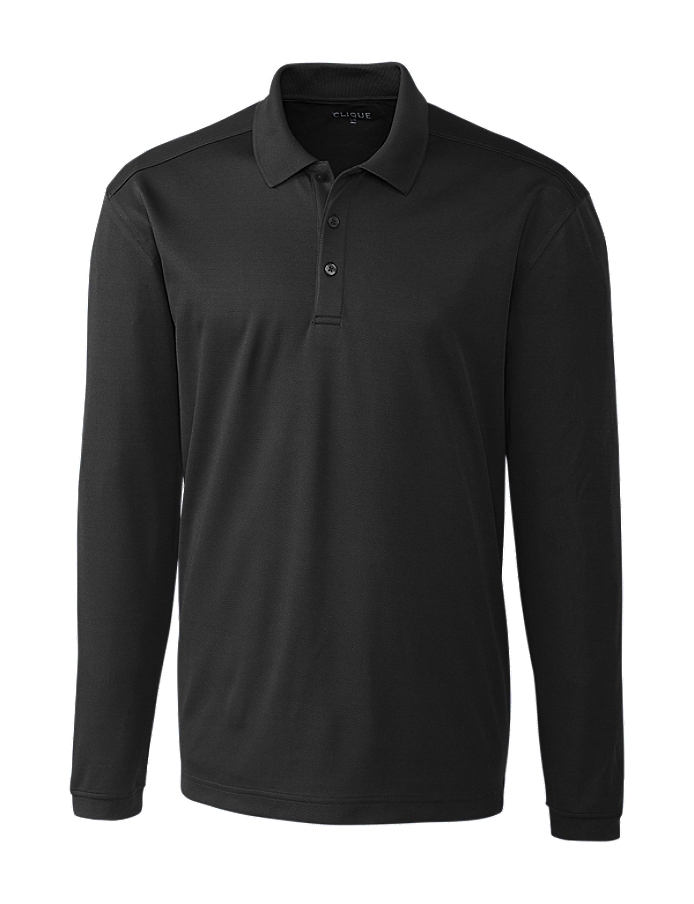Clique Spin Eco Performance Pique Long Sleeve Mens Polo