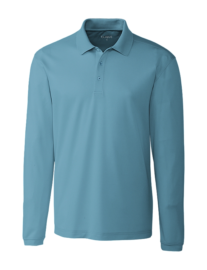 Clique Spin Eco Performance Pique Long Sleeve Mens Polo