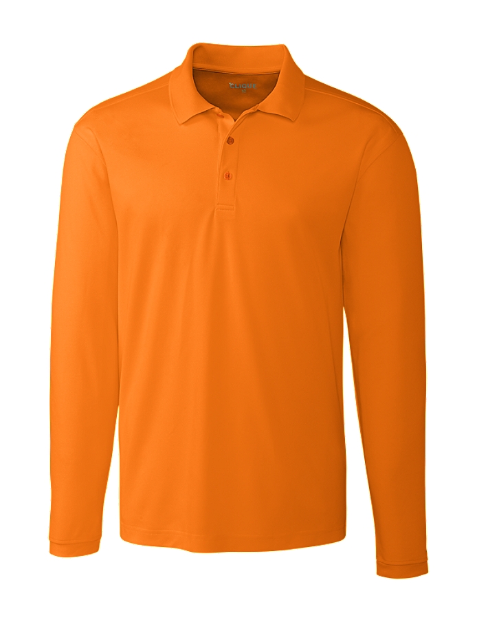 Clique Spin Eco Performance Pique Long Sleeve Mens Polo