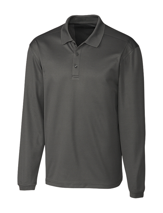 Clique Spin Eco Performance Pique Long Sleeve Mens Polo