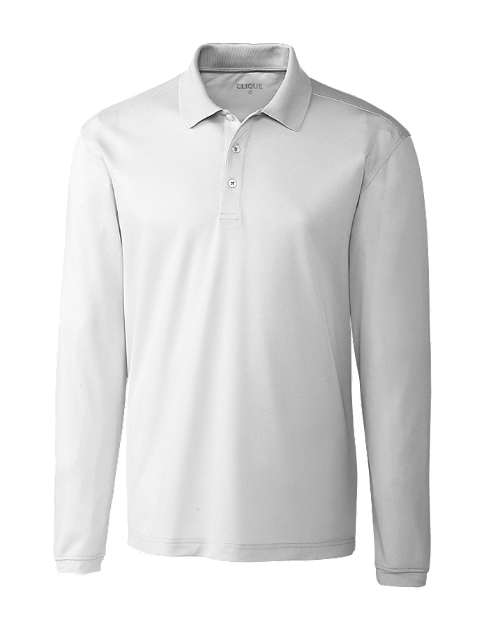 Clique Spin Eco Performance Pique Long Sleeve Mens Polo