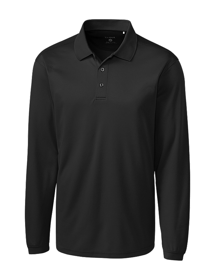 Clique Ice Pique Mens Long Sleeve Tech Polo
