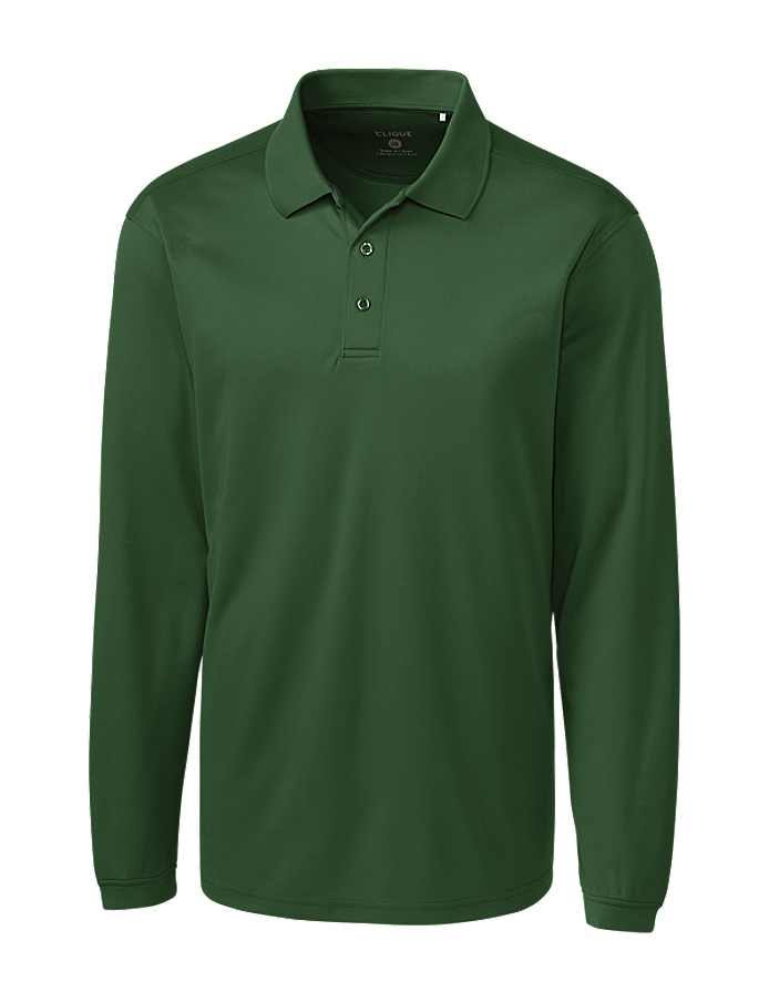 Clique Ice Pique Mens Long Sleeve Tech Polo