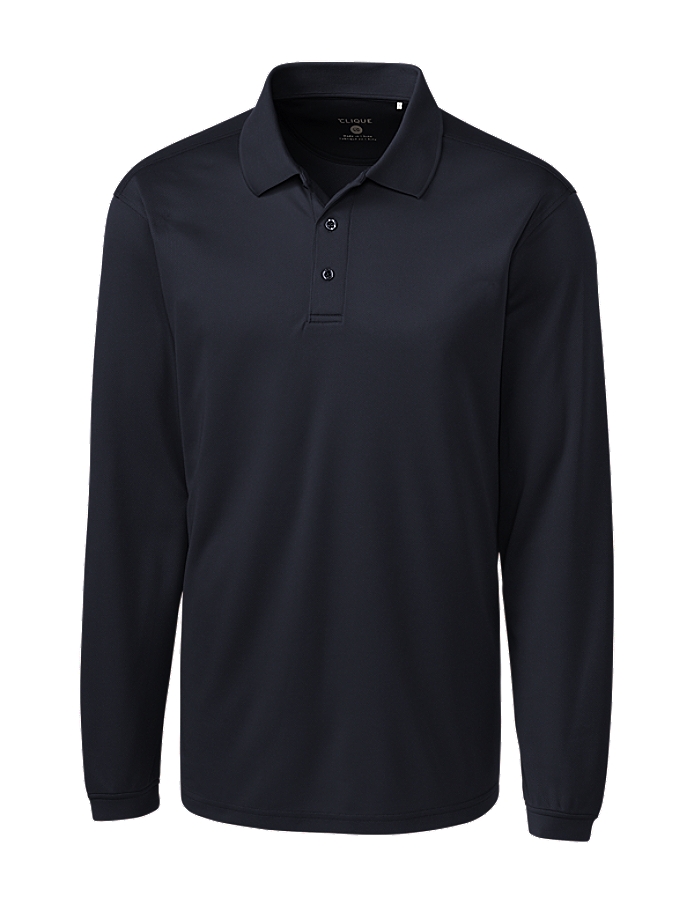 Clique Ice Pique Mens Long Sleeve Tech Polo