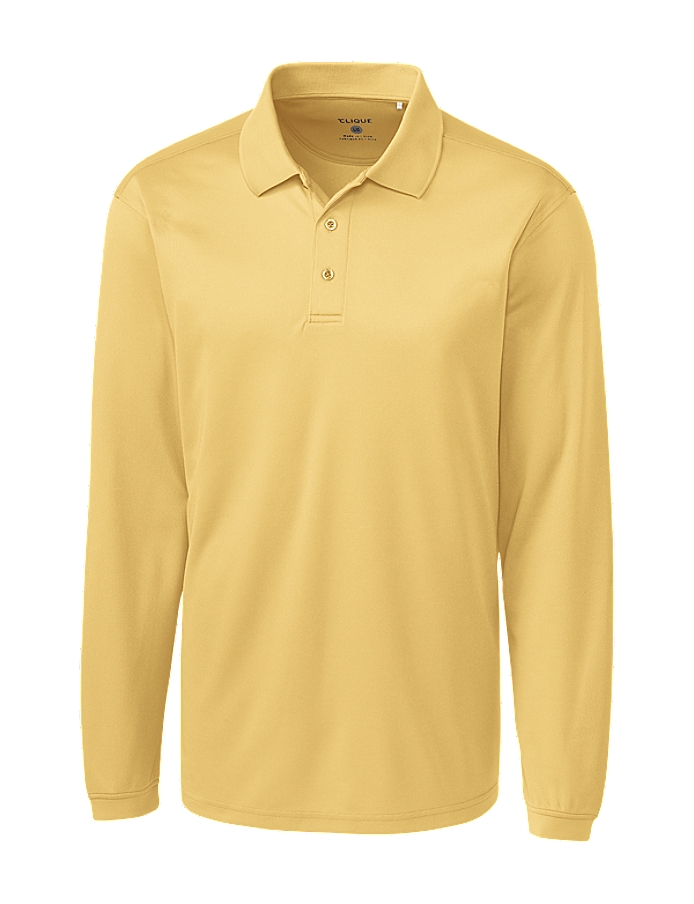 Clique Ice Pique Mens Long Sleeve Tech Polo