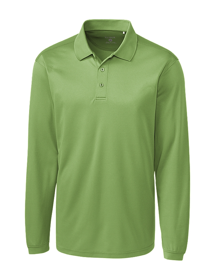 Clique Ice Pique Mens Long Sleeve Tech Polo