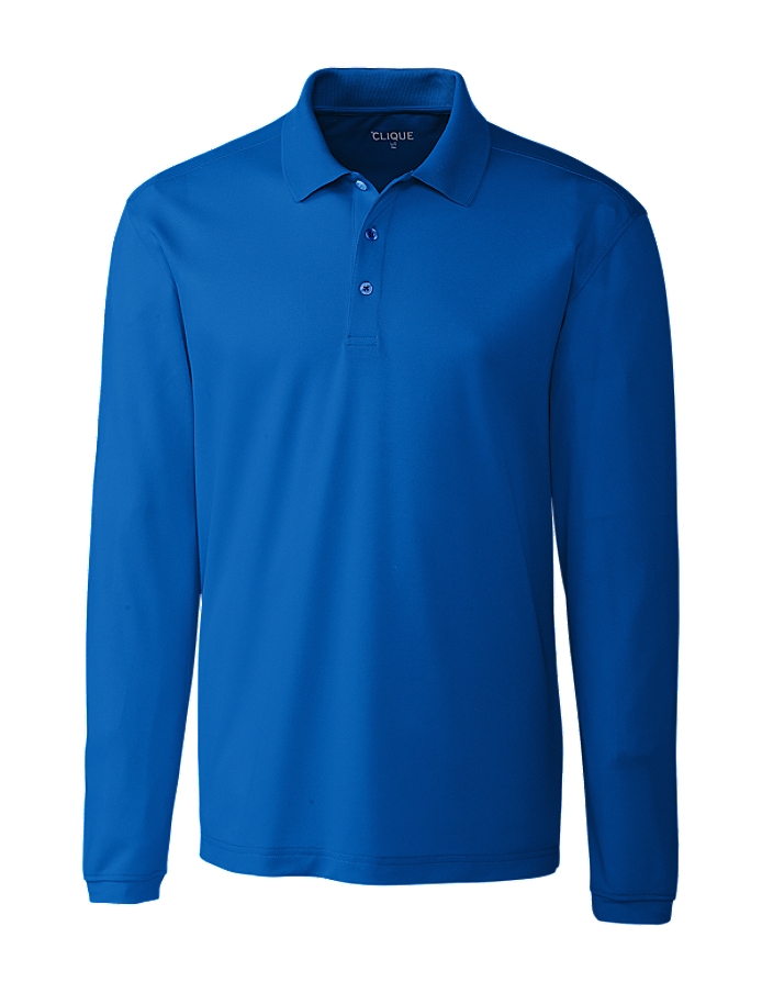 Clique Ice Pique Mens Long Sleeve Tech Polo