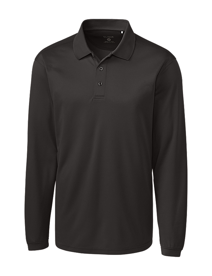 Clique Ice Pique Mens Long Sleeve Tech Polo