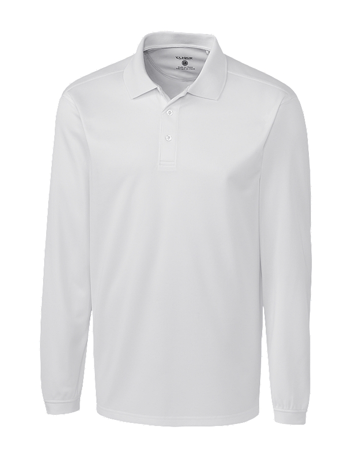 Clique Ice Pique Mens Long Sleeve Tech Polo