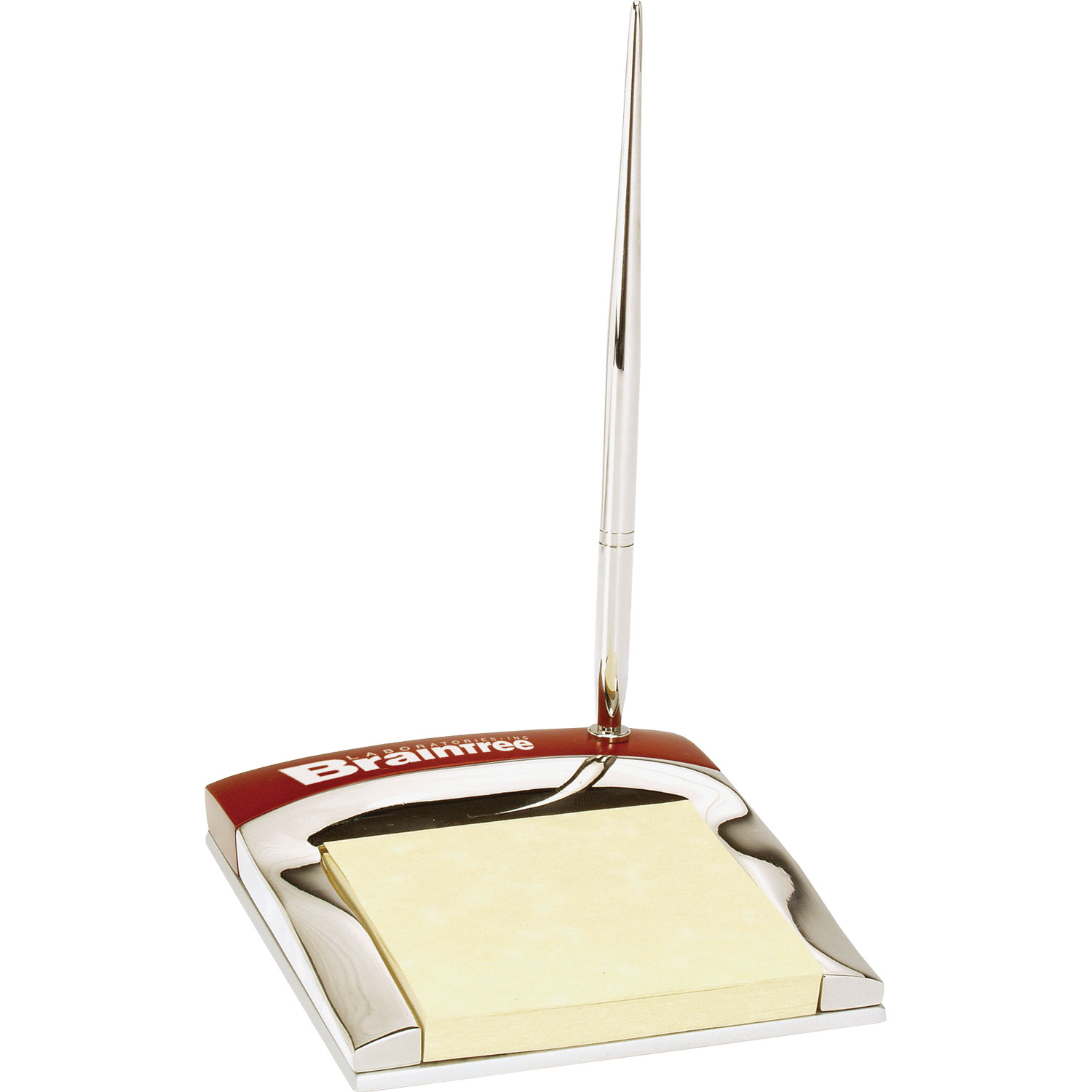 Wood and Metal Memo with Pen Holder