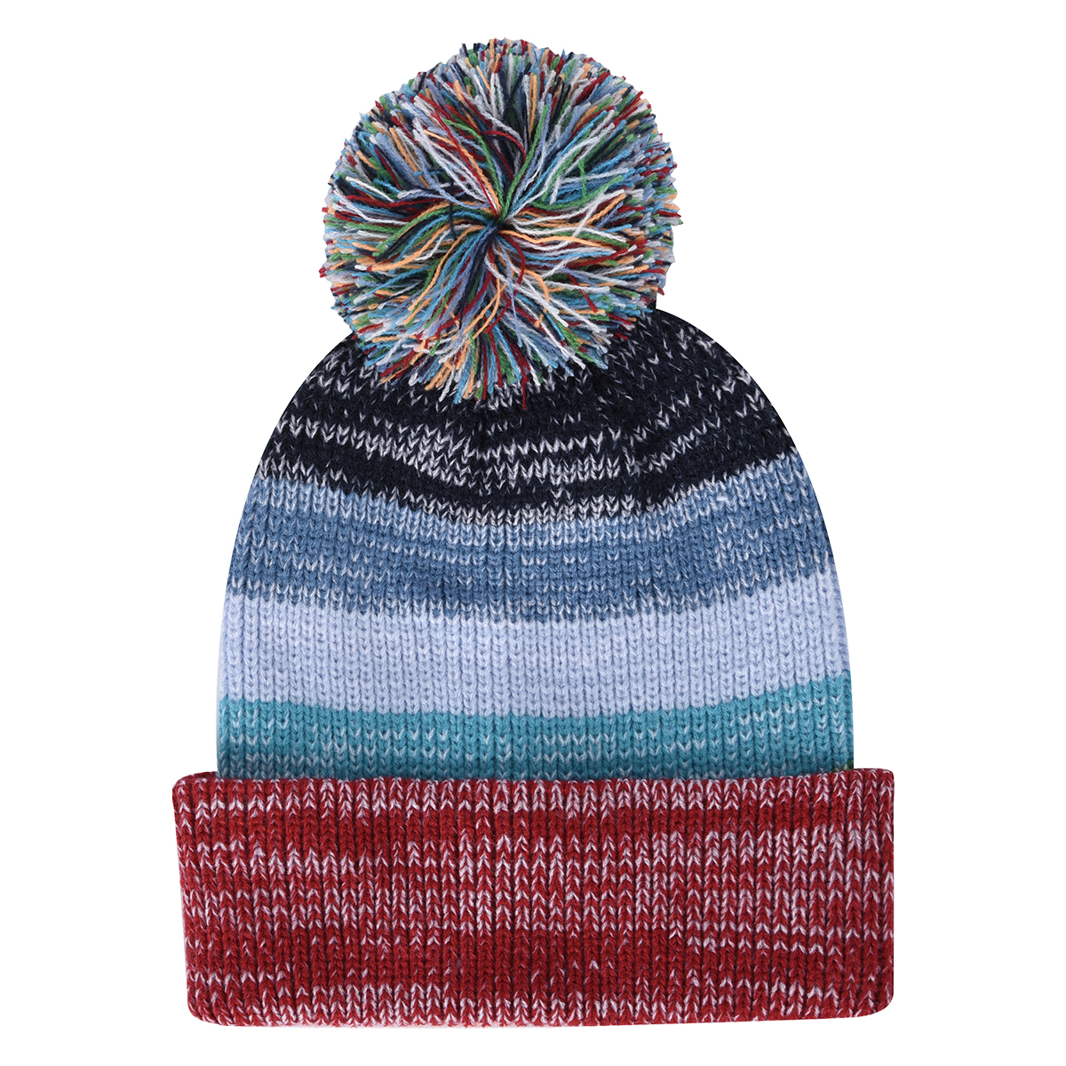 Aura Pom Beanie With Cuff_Embroidery