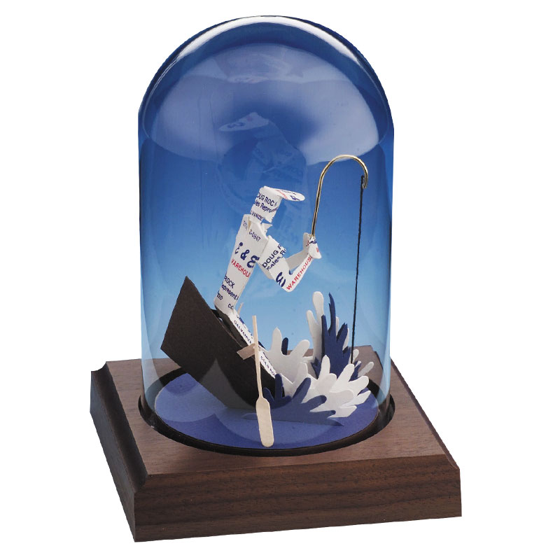 Business Card Sculpture - Comic Fisherman