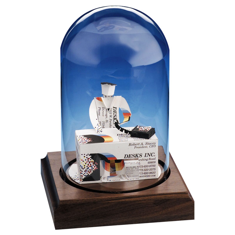 Business Card Sculpture - Behind a Desk