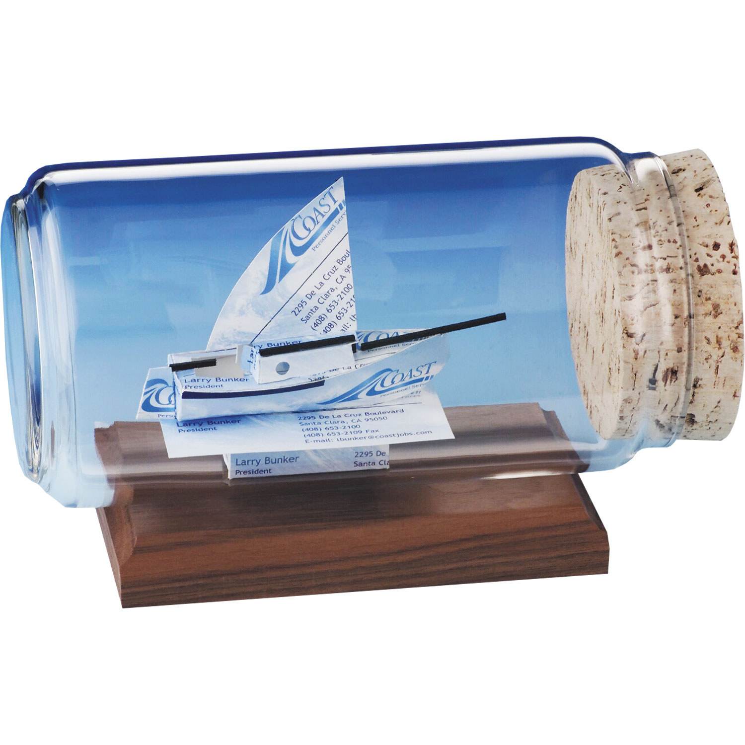 Business Card Sculpture - Sloop Sail Boat