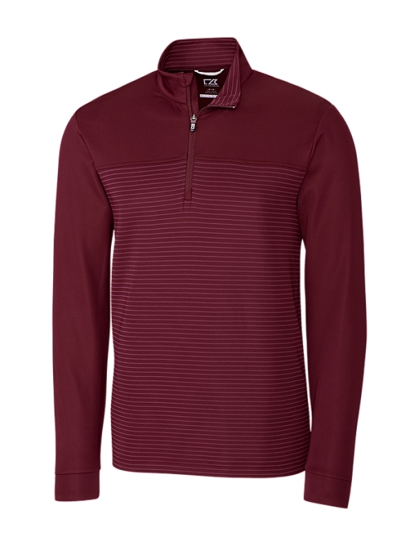 Traverse Stripe Stretch Quarter Zip Mens Pullover