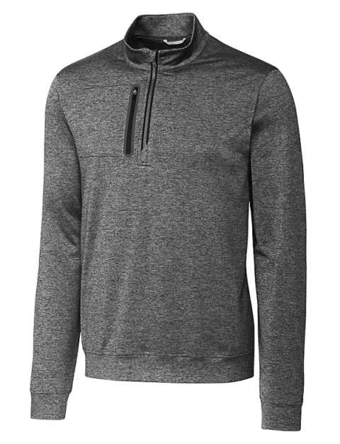 Stealth Heathered Quarter Zip Mens Pullover