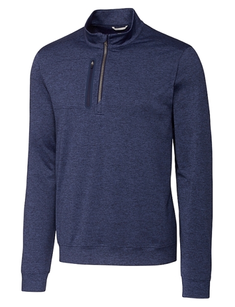 Stealth Heathered Quarter Zip Mens Pullover