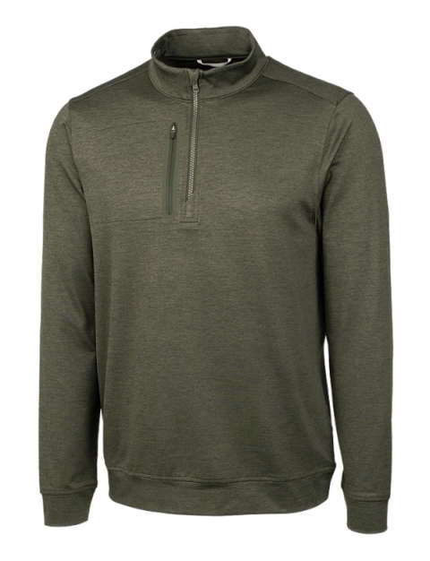 Stealth Heathered Quarter Zip Mens Pullover