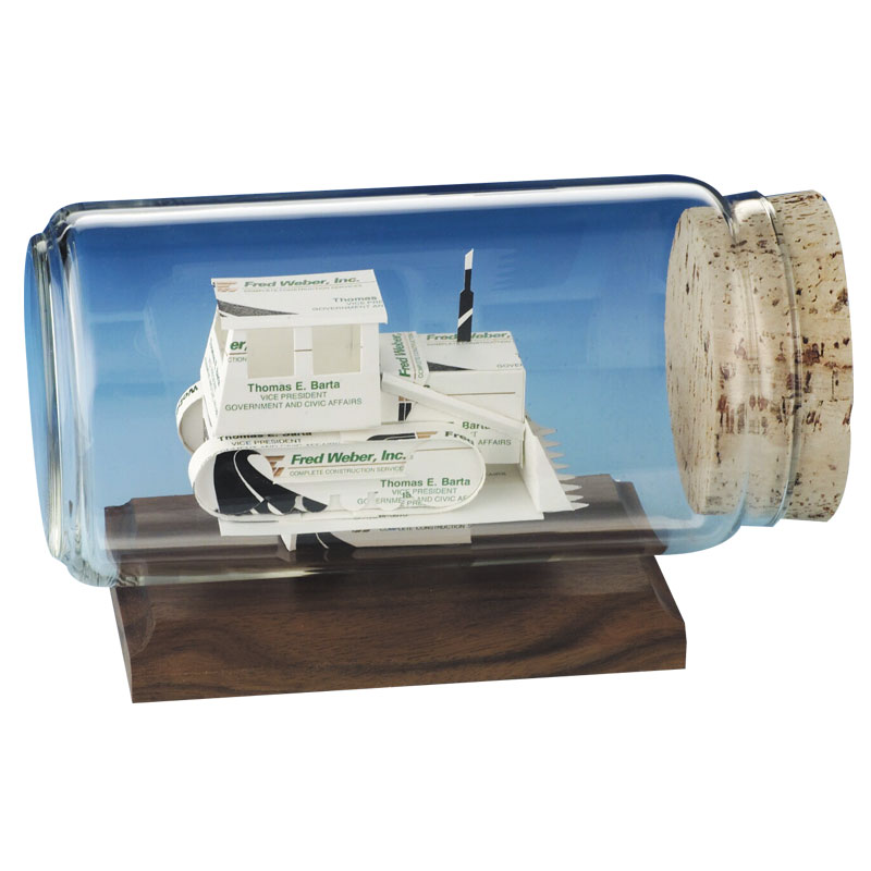 Business Card Sculpture - Bulldozer