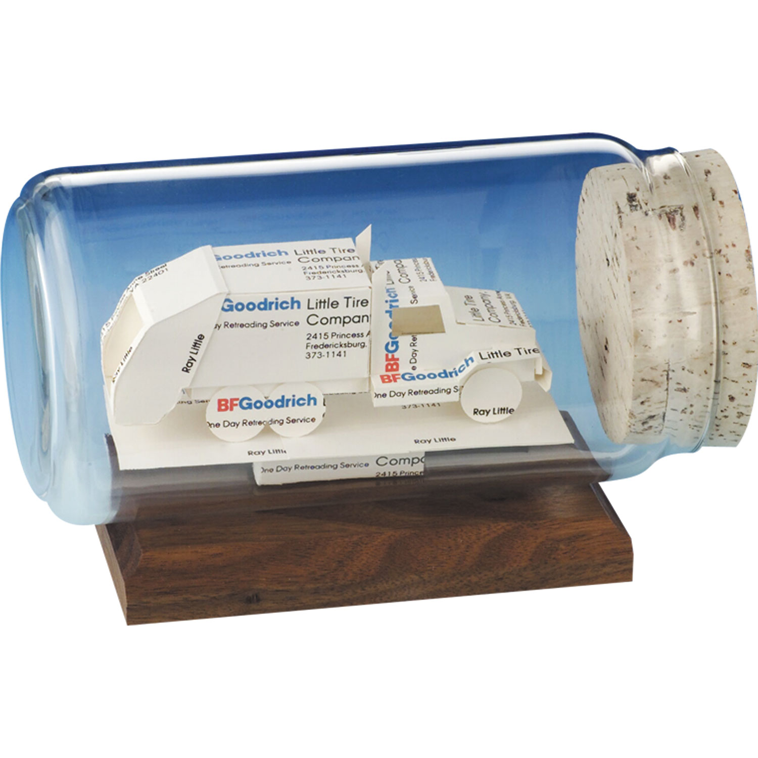 Business Card Sculpture - Garbage Truck