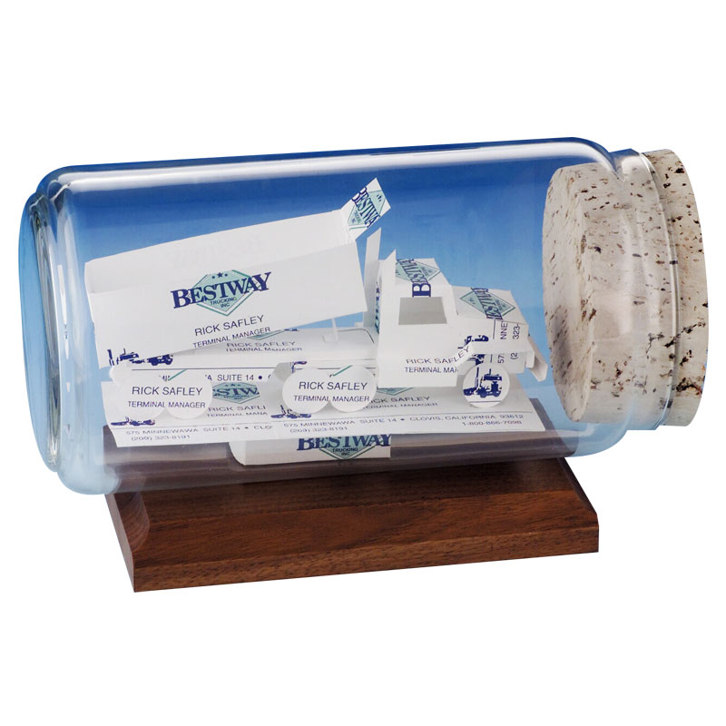 Business Card Sculpture - 18-Wheeler Gravel Truck