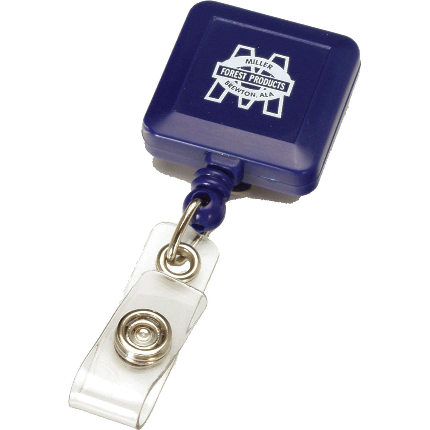Retractable Badge Reel Square Metal