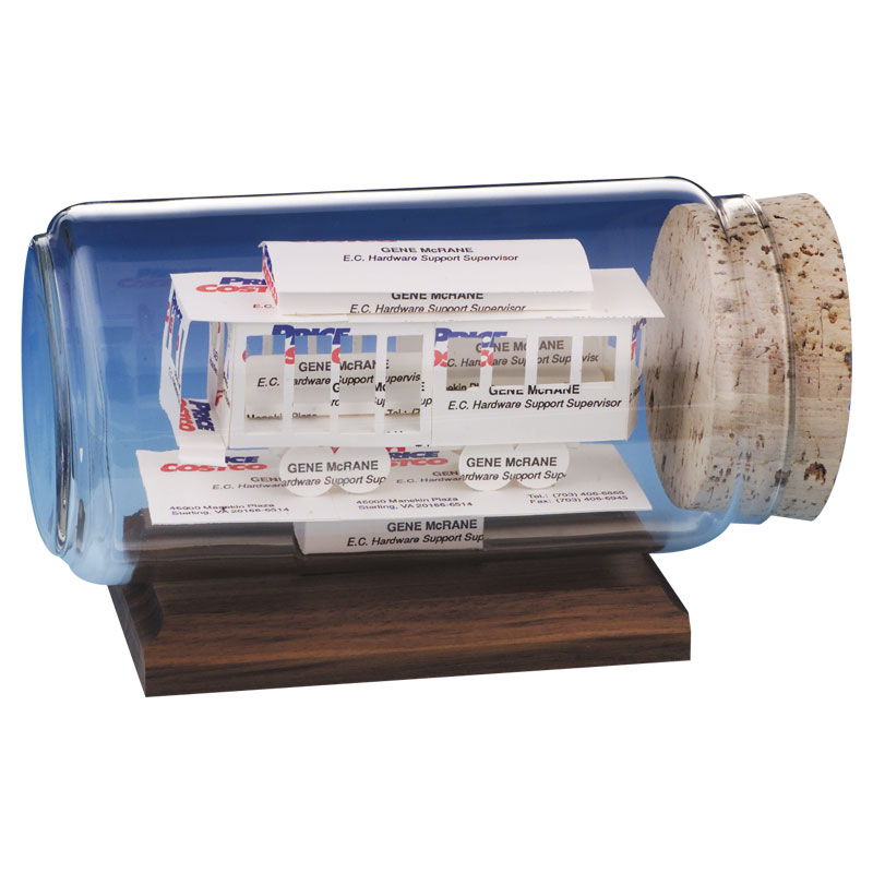 Business Card Sculpture - Trolley Car