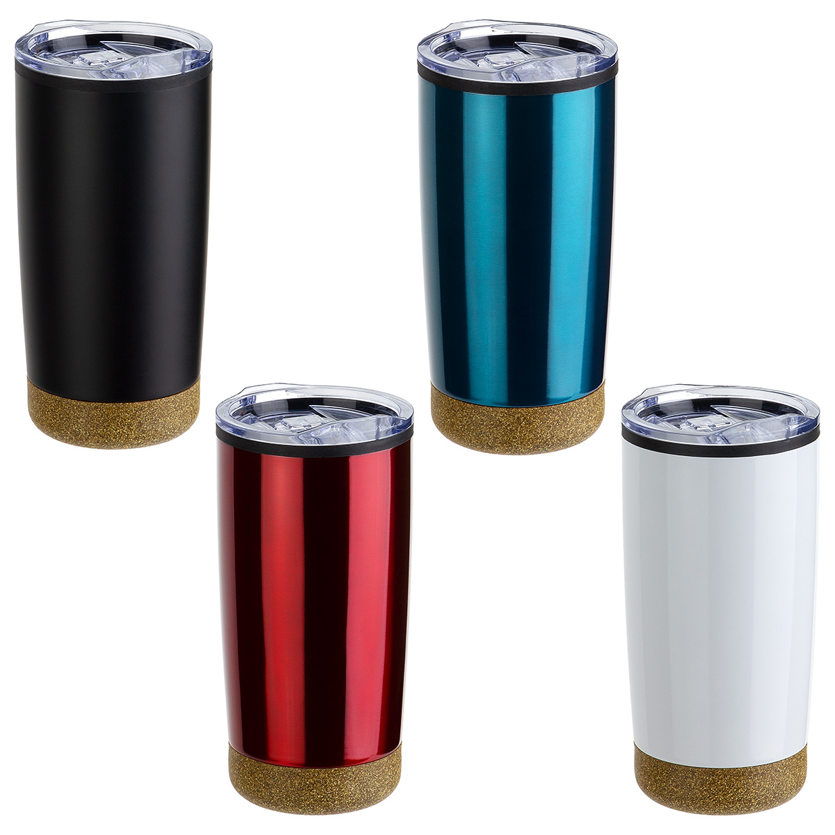 York 20 oz Stainless Steel/Polypropylene Tumbler with Cork Base