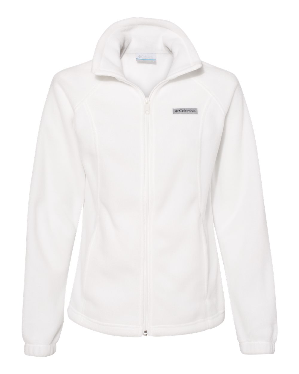 white fuzzy columbia jacket