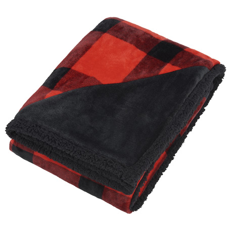 Field & Co.® Buffalo Plaid Sherpa Blanket