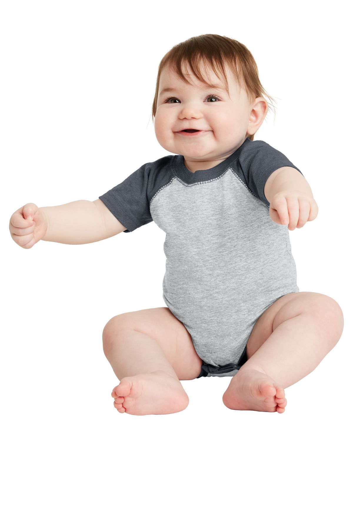 Rabbit Skins™ Infant Baseball Fine Jersey Bodysuit