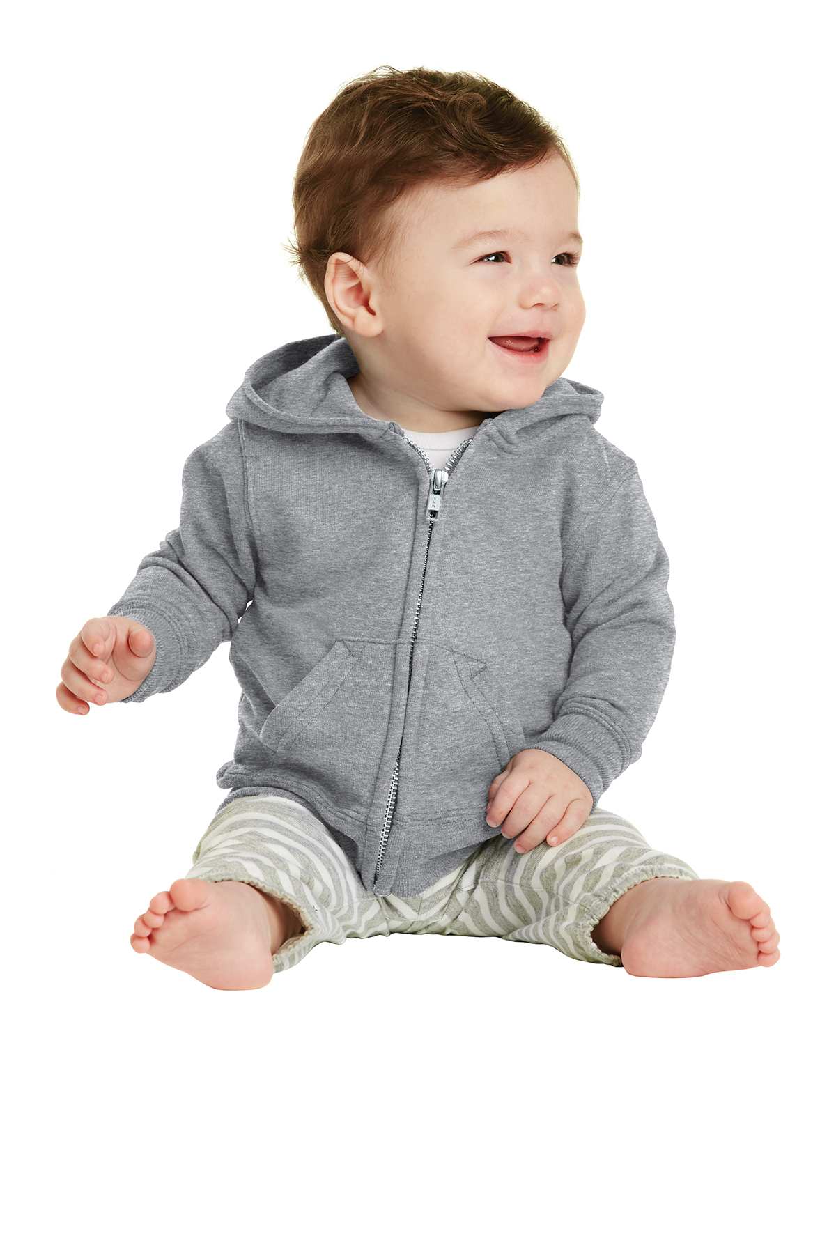 Port & Company® Infant Core Fleece Full-Zip Hooded Sweatshirt