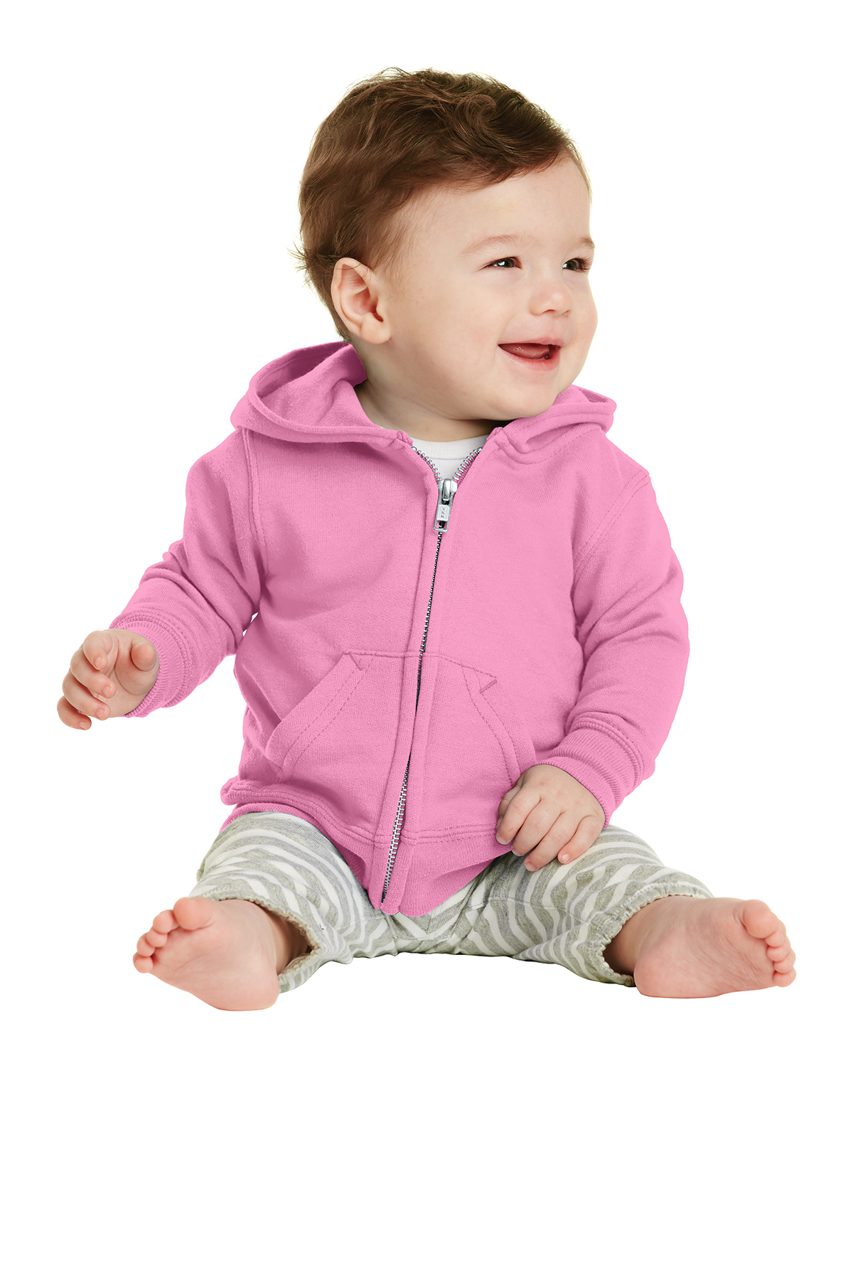 Port & Company® Infant Core Fleece Full-Zip Hooded Sweatshirt