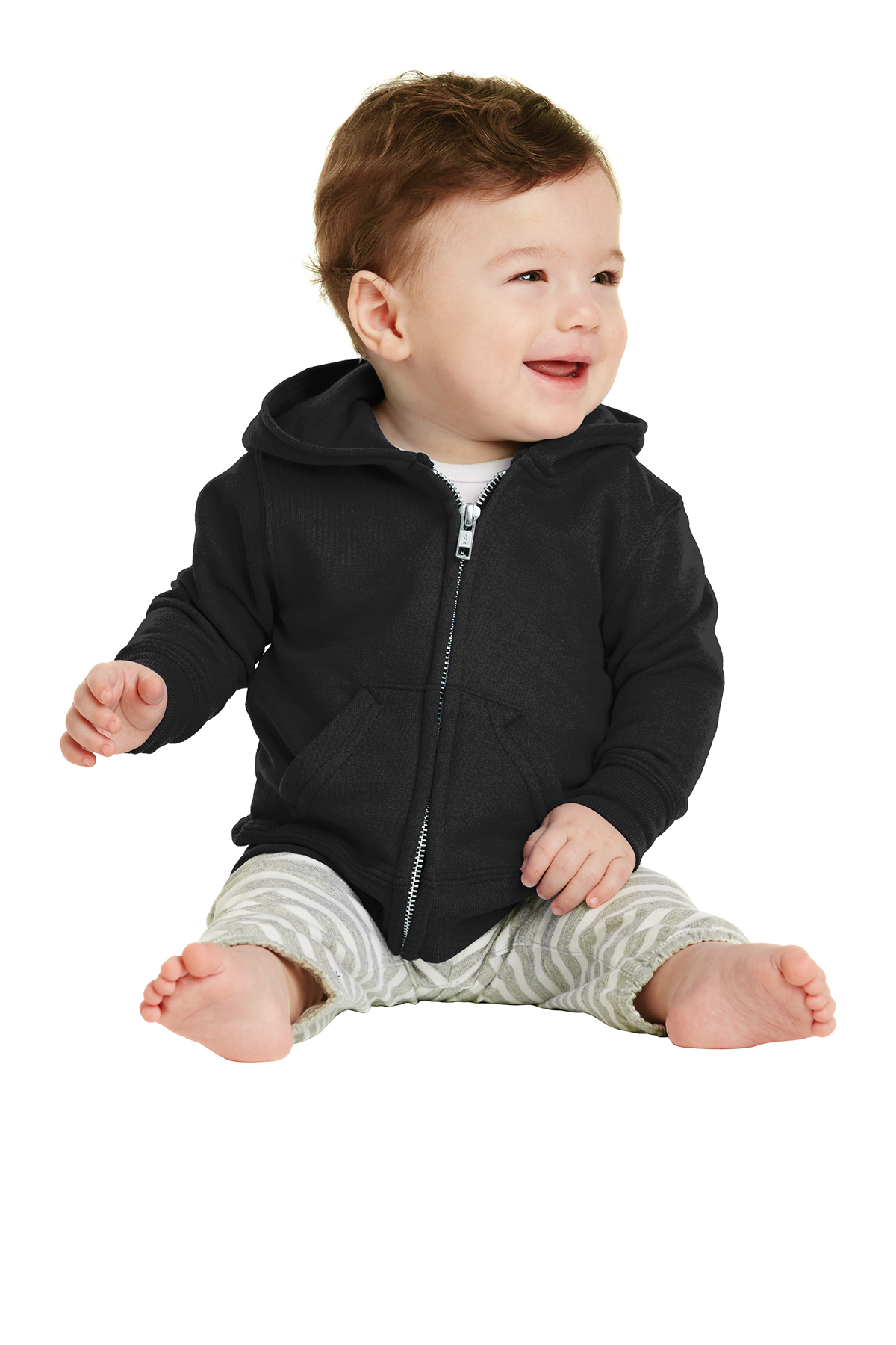 Port & Company® Infant Core Fleece Full-Zip Hooded Sweatshirt
