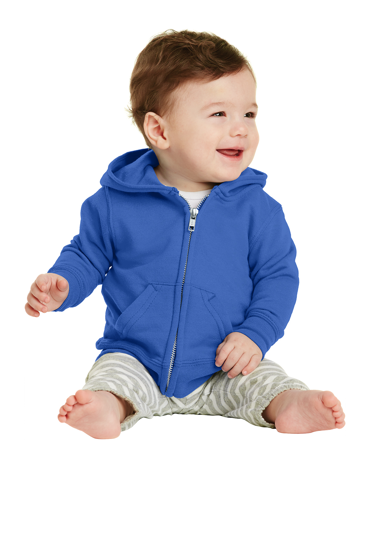 Port & Company® Infant Core Fleece Full-Zip Hooded Sweatshirt