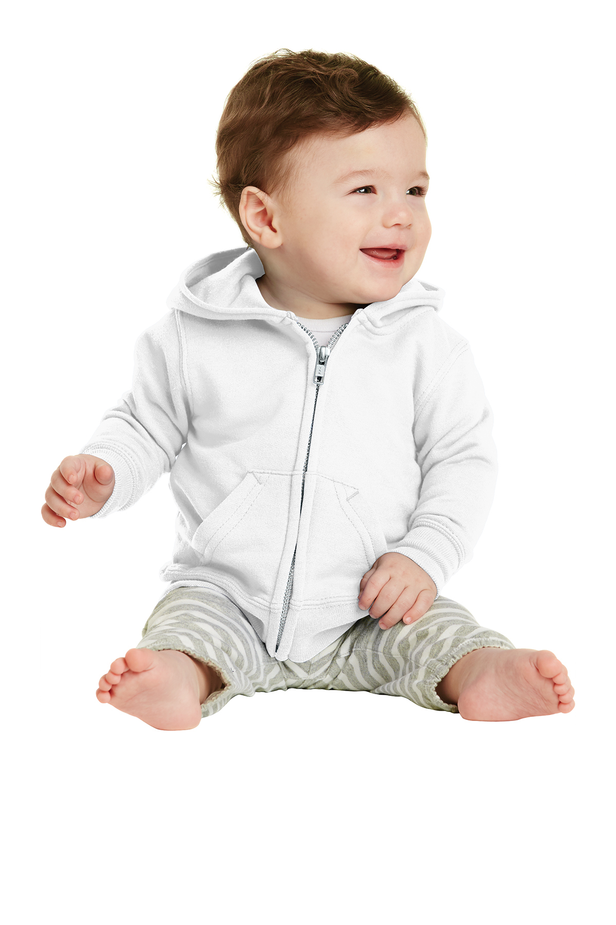 Port & Company® Infant Core Fleece Full-Zip Hooded Sweatshirt
