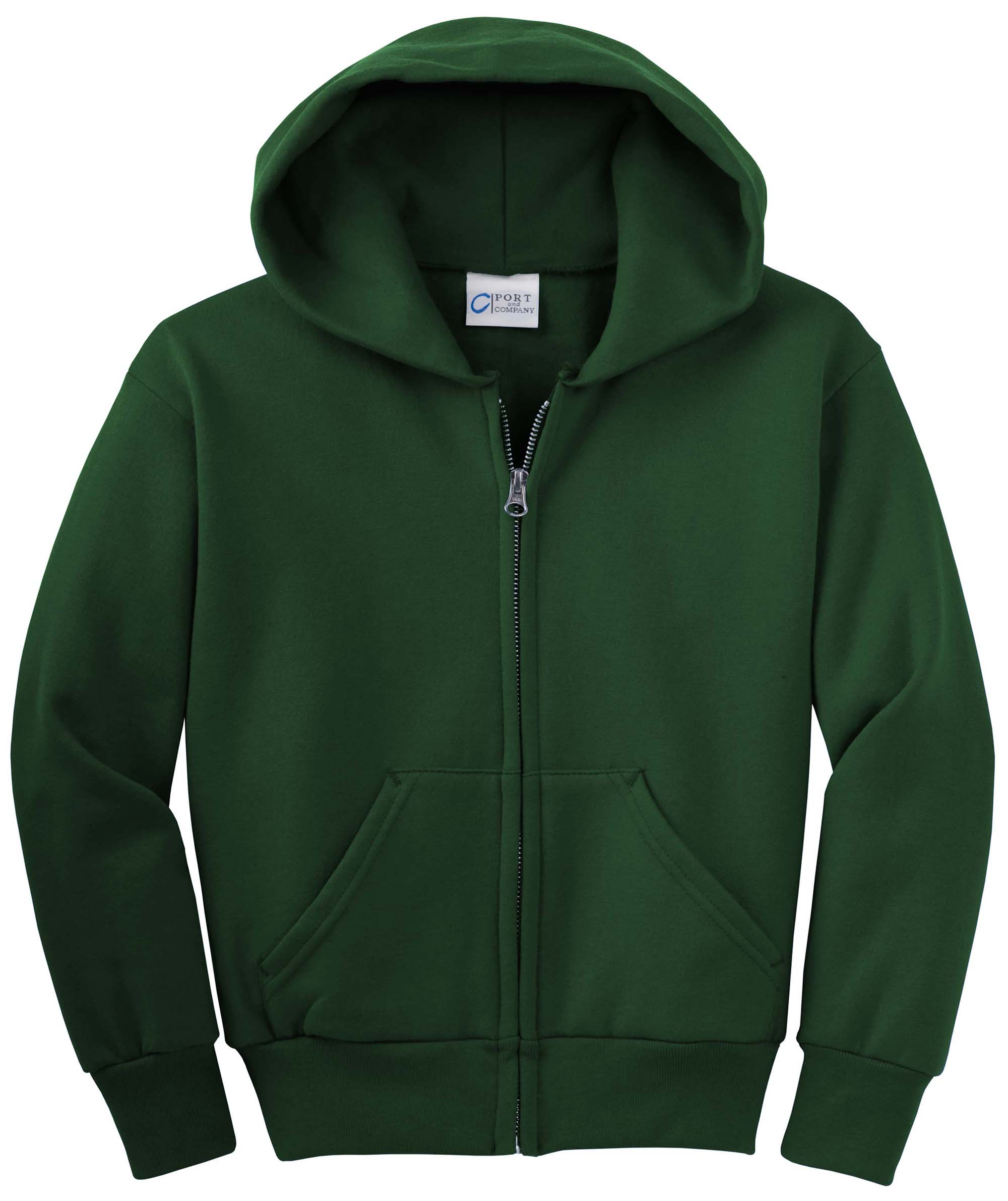 Port & Company® - Youth Core Fleece Full-Zip Hooded Sweatshirt