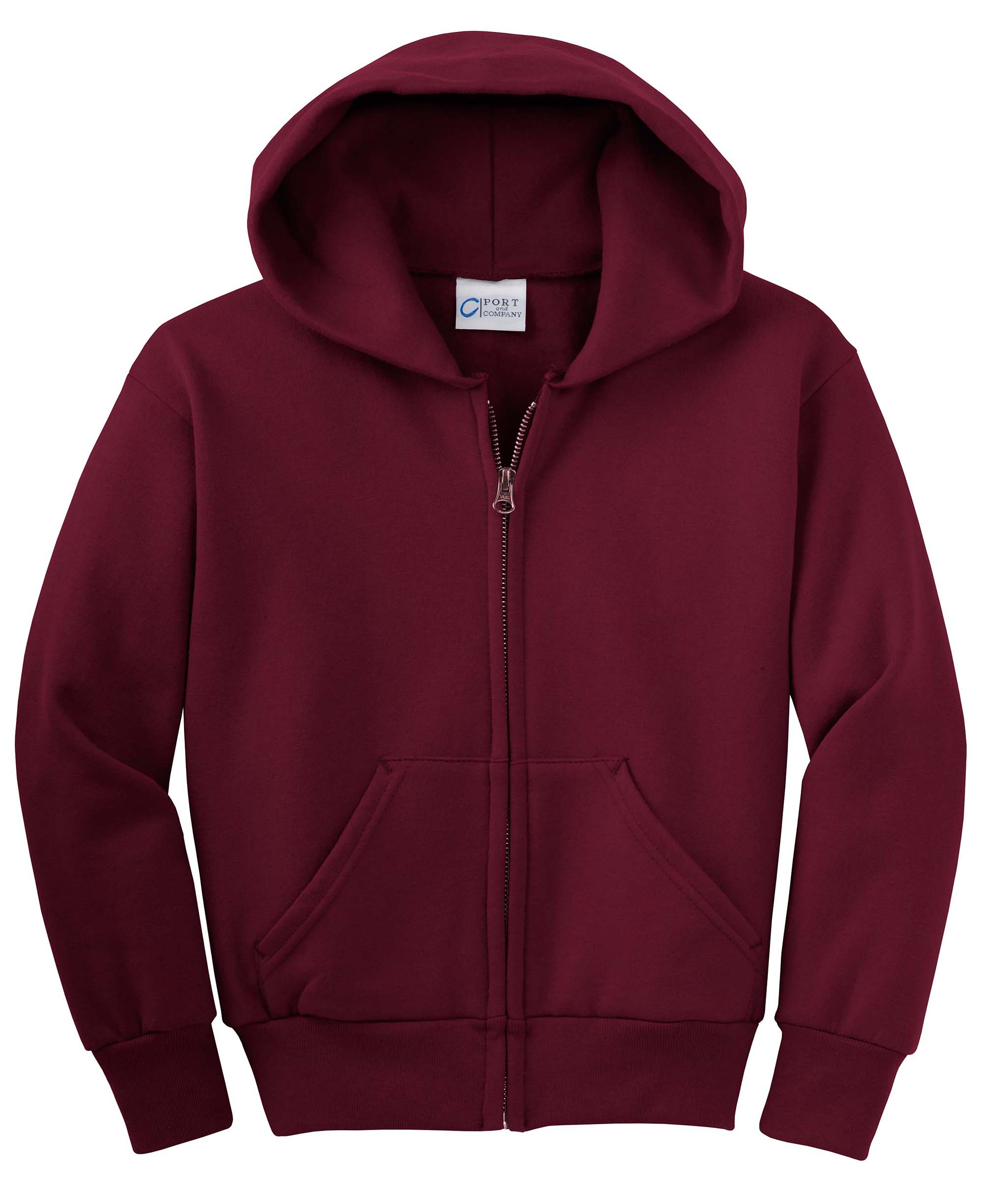 Port & Company® - Youth Core Fleece Full-Zip Hooded Sweatshirt