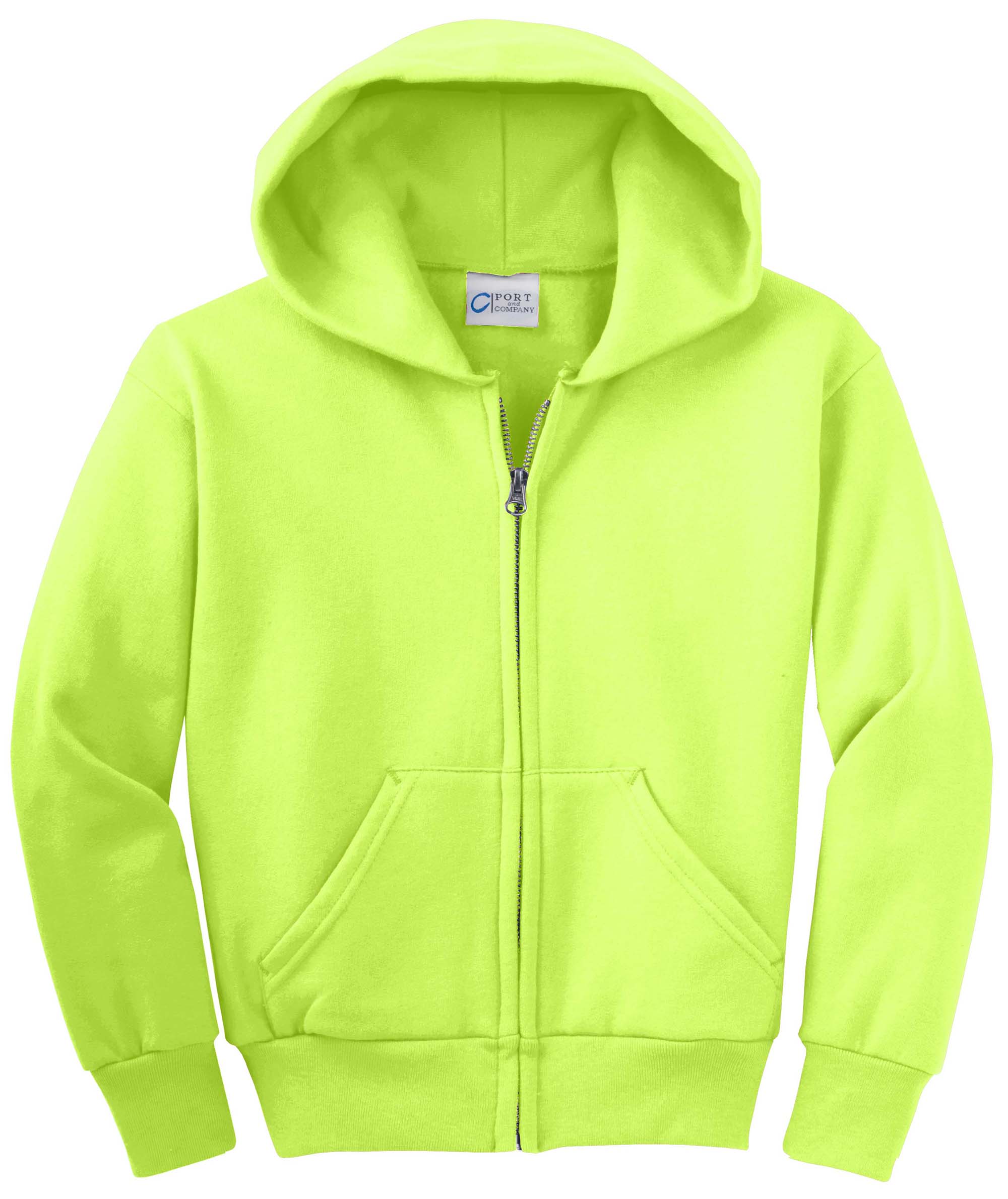 Port & Company® - Youth Core Fleece Full-Zip Hooded Sweatshirt