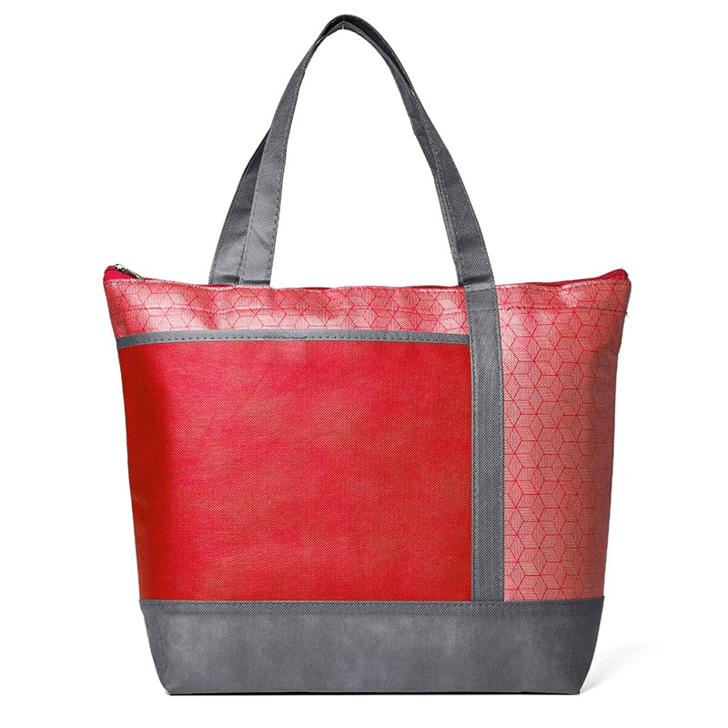 Hexagon Pattern Non-Woven Cooler Tote