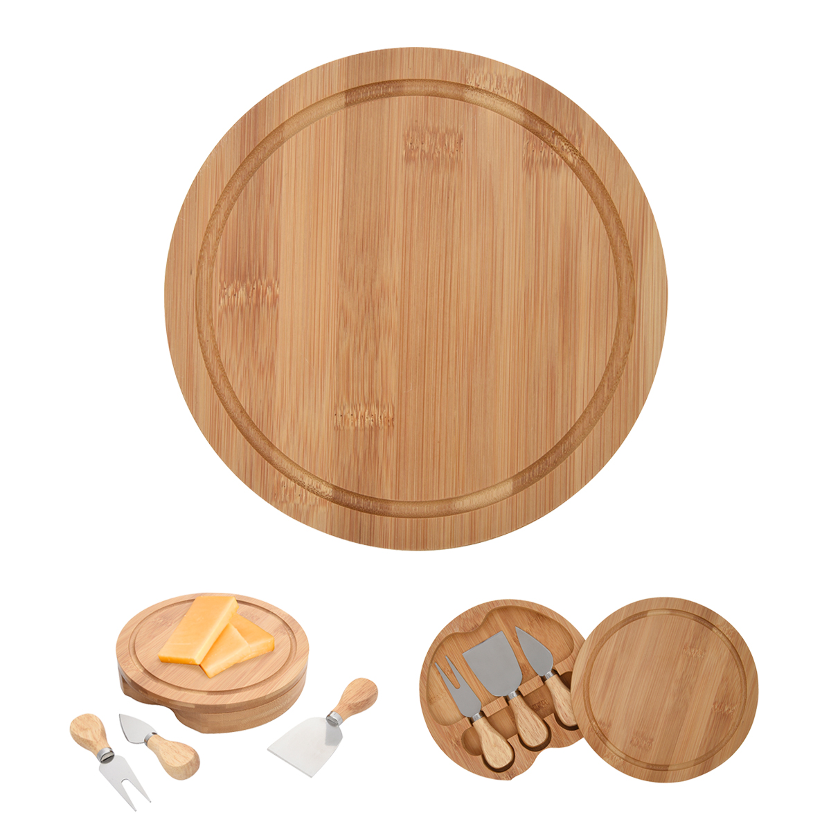 3-Piece Bamboo Cheese Server Kit