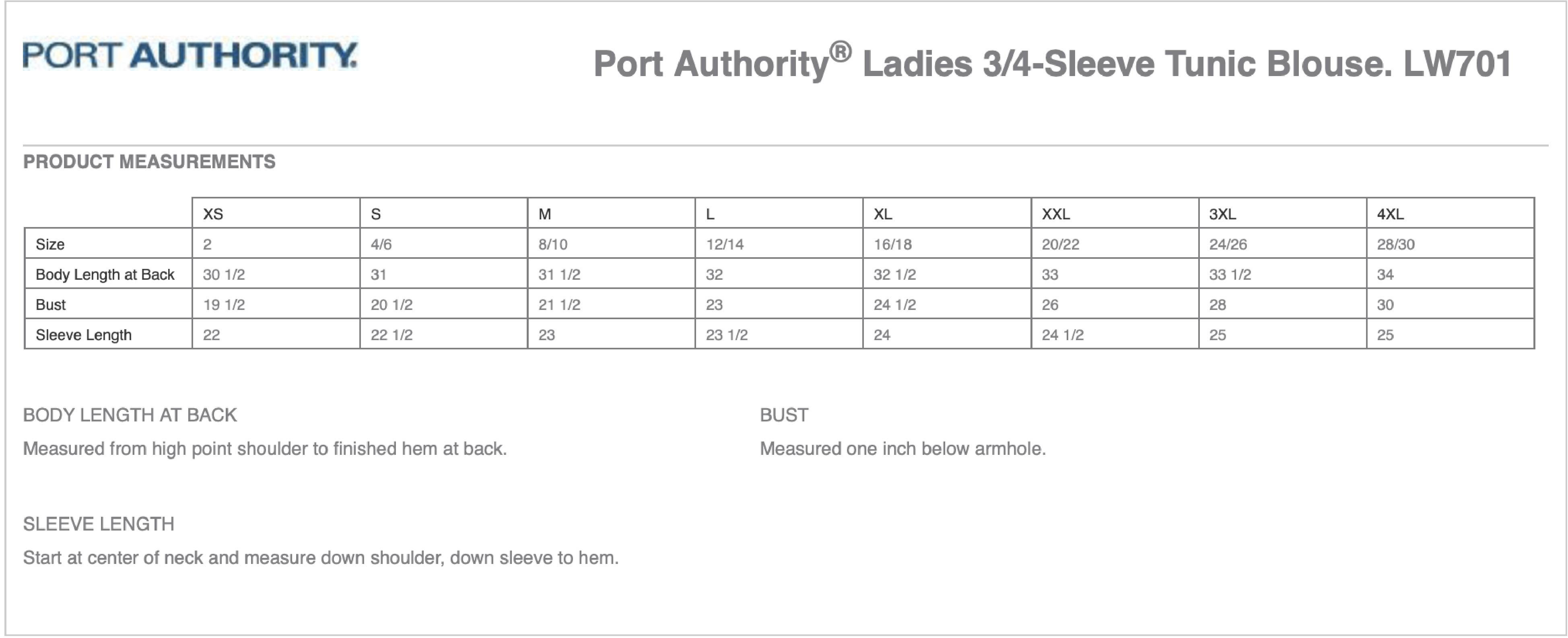 Port Authority ® Ladies 3/4-Sleeve Tunic Blouse